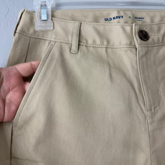 Old Navy High Waist Wow Skinny Pants Straight, Beige, 0 - Picture 3 of 6